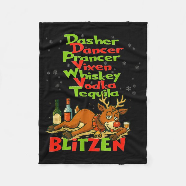 Couverture Polaire Trotteur Danseur Whisky Vodka Tequila Blitzen Chri (Devant)