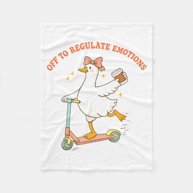 Couverture Polaire Trottinette d'oie drôle pour réguler les émotions (Devant)
