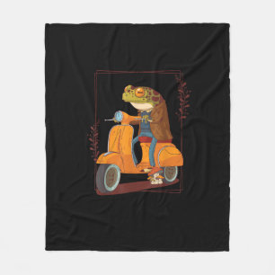 Couverture Polaire Trottinette Grenouille Champignon Goblincore Acadé