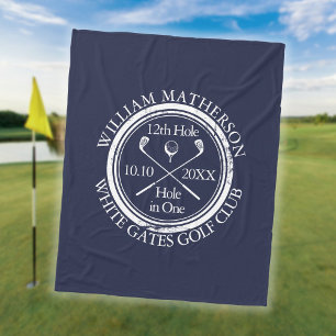 Couverture Polaire Trou en un de golf Royal Blue Personnalisé