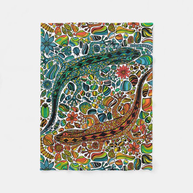 Couverture Polaire Trouvez les geckos (Devant)