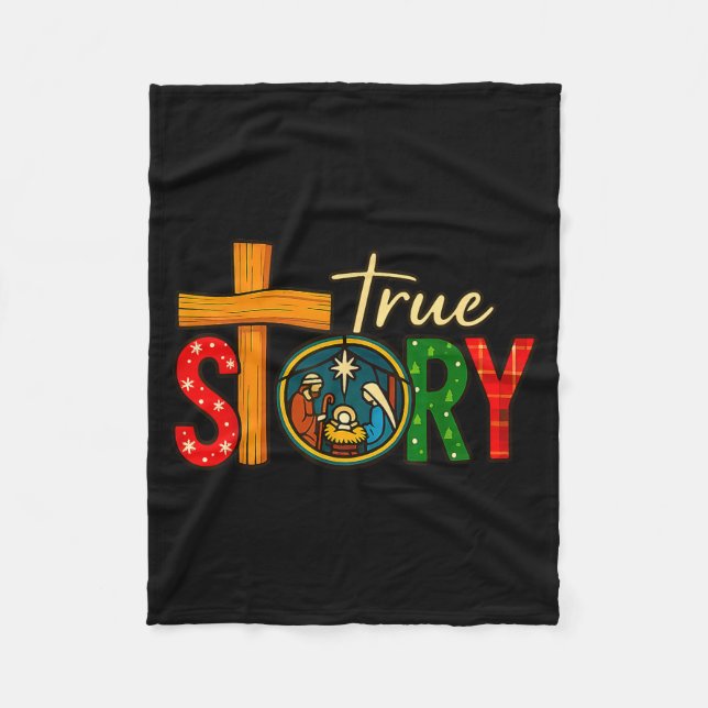 Couverture Polaire True Story Of Jesus Birth Christmas Nativity Chris (Devant)