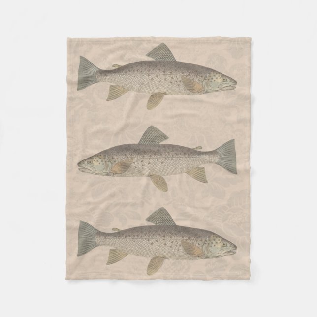 Couverture Polaire Truites Vintage (Devant)