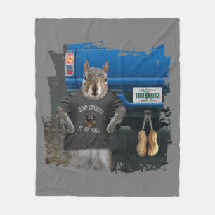 Couverture Polaire Truk Nutz - drôles de noix de camion écureuil