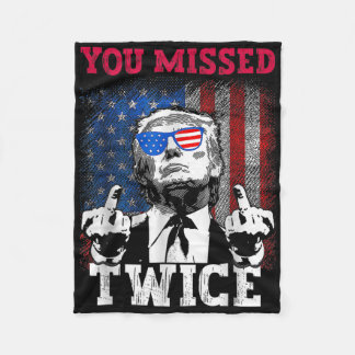 Couverture Polaire Trump 2024 Drapeau américain que vous avez manqué