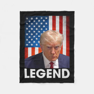 Couverture Polaire Trump 2024 Président Légende Drapeau américain