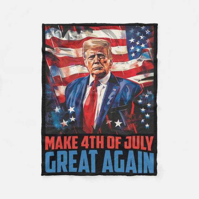 Couverture Polaire Trump 2025 rend 4 juillet grand à nouveau indépend (Devant)