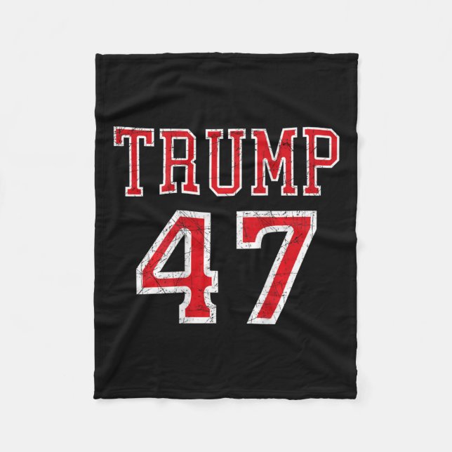 Couverture Polaire Trump 47 Président Team Footbyll Jersey Style 2024 (Devant)