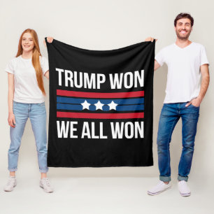 Couverture Polaire Trump a Gagné Nous Avons Tous Gagné 2024 Drapeau U