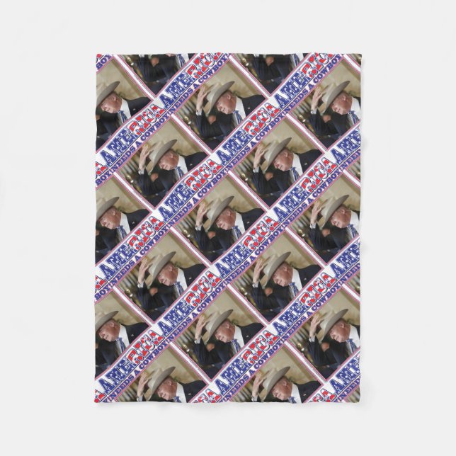 COUVERTURE POLAIRE TRUMP-AMÉRIQUE-COWBOY (Devant)