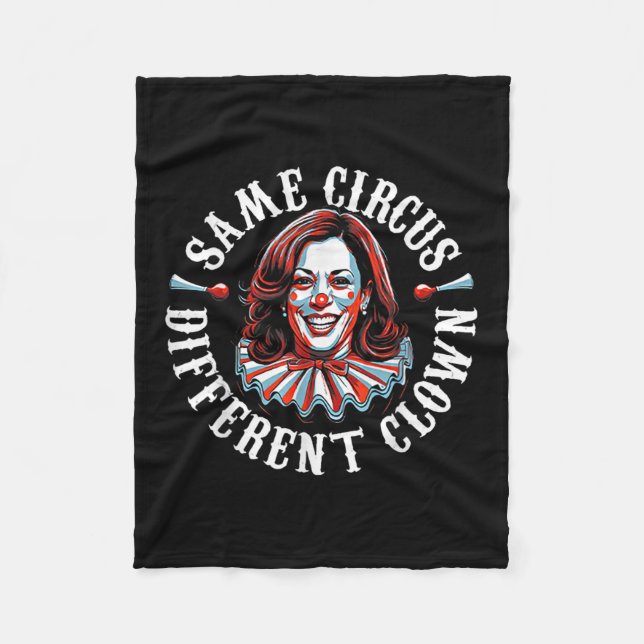 Couverture Polaire Trump Anti Kamala Harris Même Cirque Différent Clo (Devant)