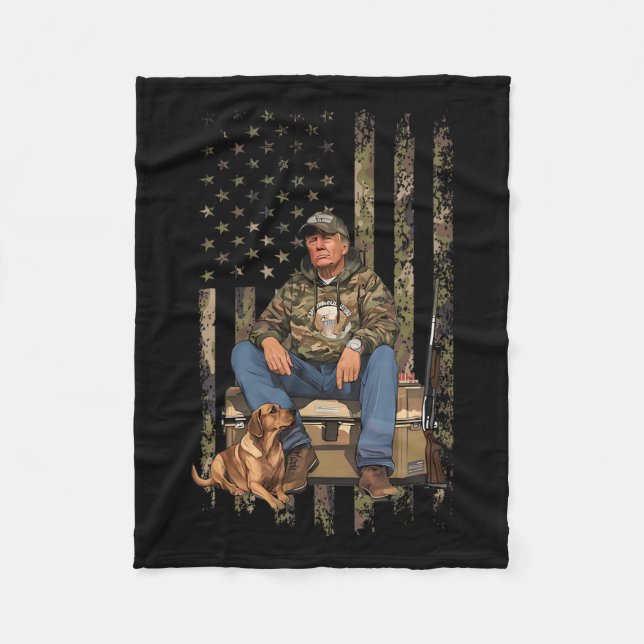 Couverture Polaire Trump avec canard canard sauvagine chasse Camo Pré (Devant)