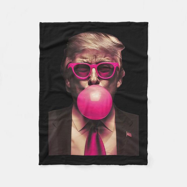 Couverture Polaire Trump Bubble Gum drôle (Devant)