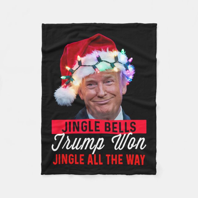 Couverture Polaire Trump Christmas Shirt Jingle Bells Funny Trump Won (Devant)