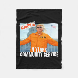 Couverture Polaire Trump Condamné 4 Ans Service Communautaire Orange 