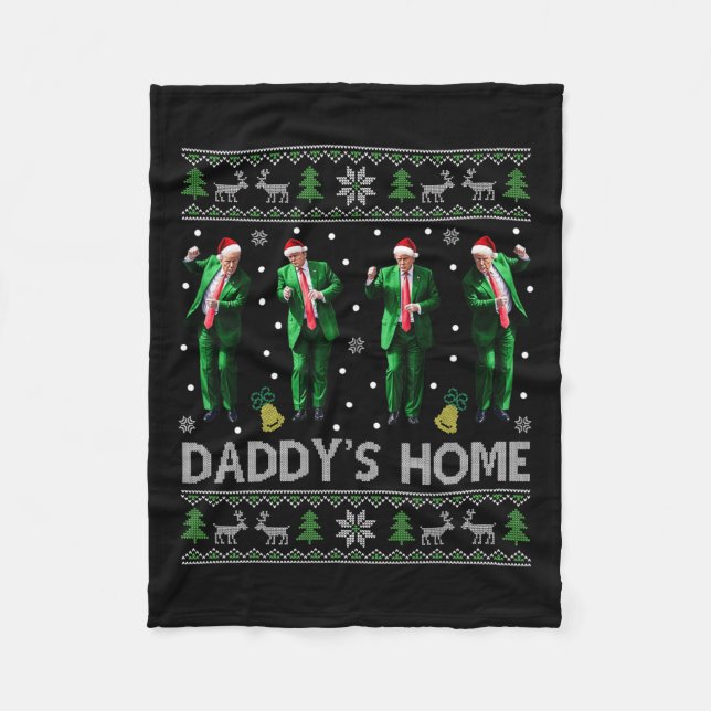 Couverture Polaire Trump Dance Trump Je serai à la maison pour (Devant)