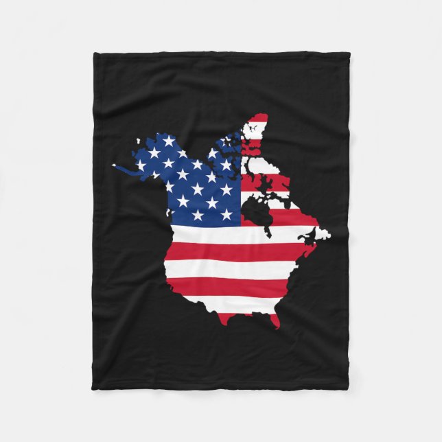 Couverture Polaire Trump Dit Oh Canada Map America (Devant)