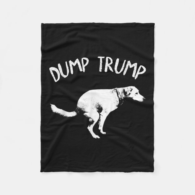 Couverture Polaire Trump Dog Pooping Dump (Devant)