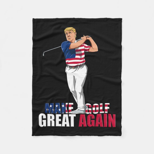 Couverture Polaire Trump - Drôle cadeau Golf (Devant)