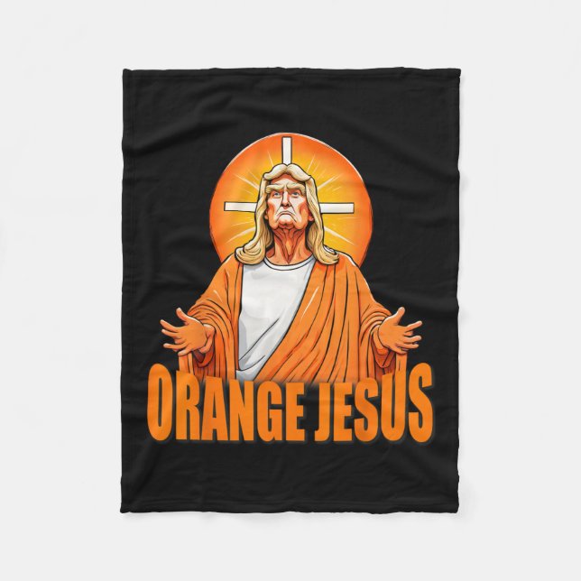 Couverture Polaire Trump drôle de Jésus (Devant)