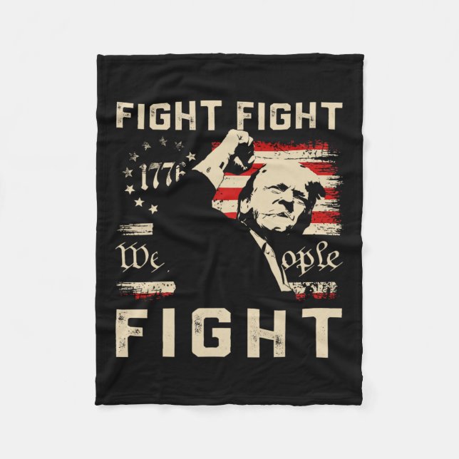 Couverture Polaire Trump Fight Fight Fight 1776 We The People Flag Tr (Devant)