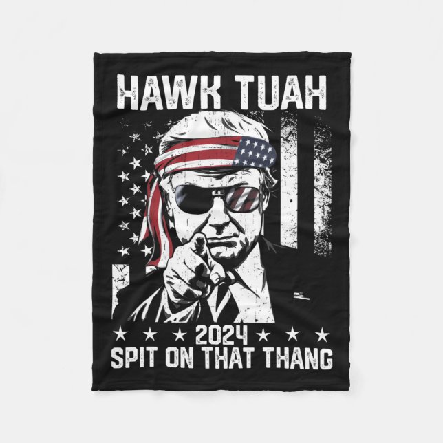 Couverture Polaire Trump Funny Hawk Tush Spin Sur Ce Thang (Devant)