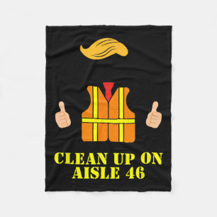 Couverture Polaire Trump Garbage Man Safety Vest Clean Up On Aisle 46