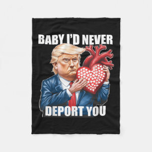 Couverture Polaire Trump Humour Bébé Je ne vous expulserais jamais dr
