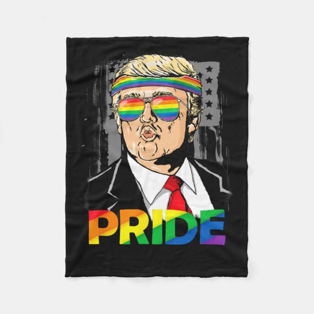 Couverture Polaire Trump Lgbt Gay pride Mois Lesbian Biual Transgend (Devant)