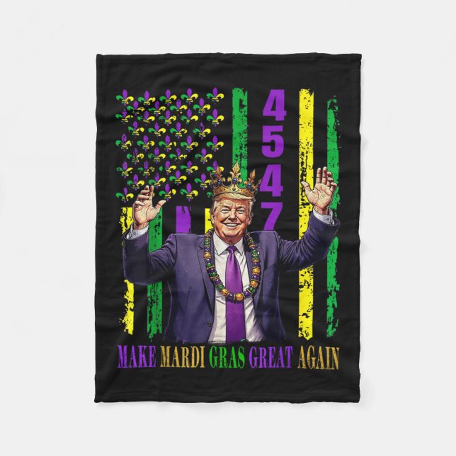 Couverture Polaire Trump Mardi Gras Rend Mardi Gras Génial (Devant)