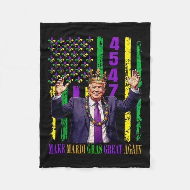 Couverture Polaire Trump Mardi Gras Rend Mardi Gras Grand (Devant)