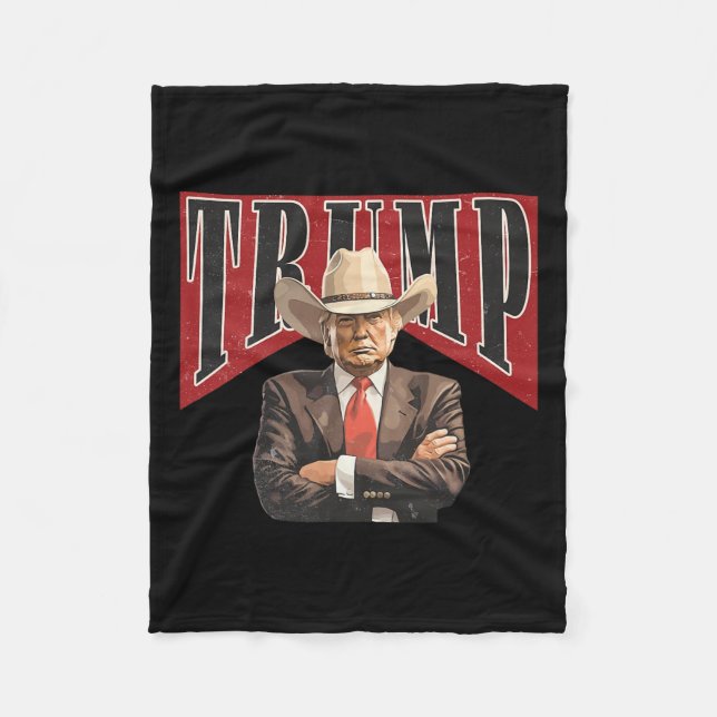Couverture Polaire Trump Occidental Cowboy Tee Take America Back Trum (Devant)