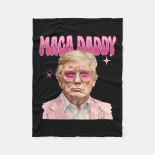 Couverture Polaire Trump Pink Sungles Maga Daddy Funny Trump 2024