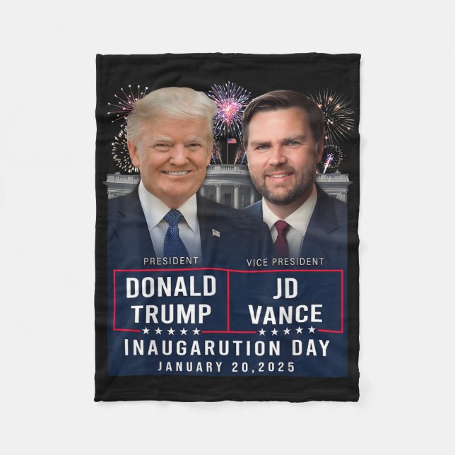 Couverture Polaire Trump Vance Inauguration Day 2025 Donald Trump Jd (Devant)