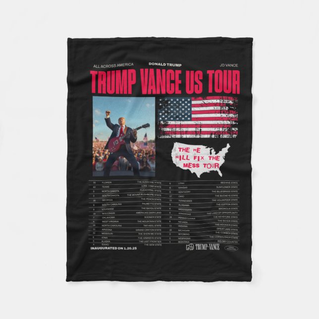 Couverture Polaire Trump Vance Us Tour (Devant)
