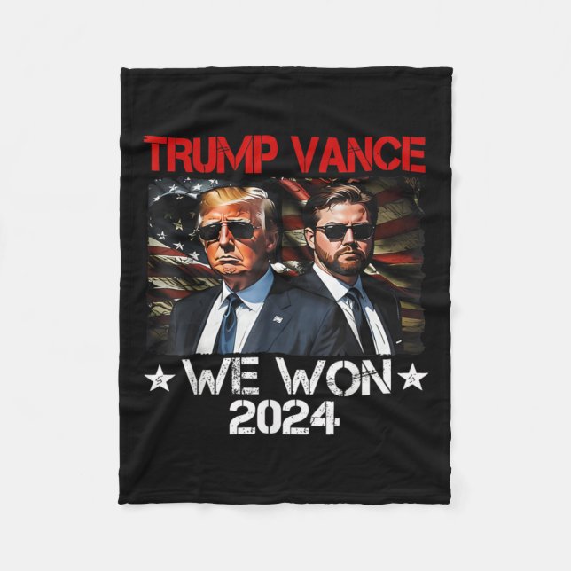Couverture Polaire Trump Vance We Won Win Inauguration Day 2025 47th (Devant)