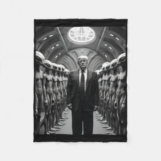 Couverture Polaire Trump With Aliens Conspiracy Theory Ufo Visitation