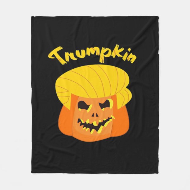 Couverture Polaire Trumpkin Citrouille Halloween Design - Retro Sloga (Devant)