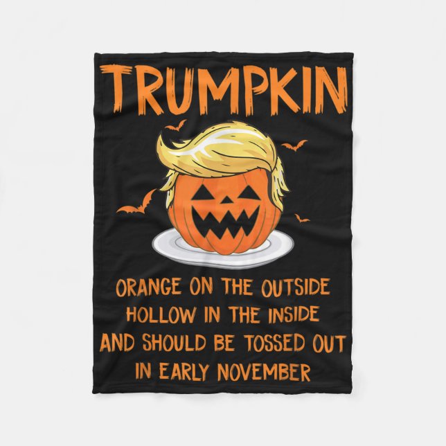 Couverture Polaire Trumpkin Orange Sur La Hallowee Anti-Trump Extérie (Devant)