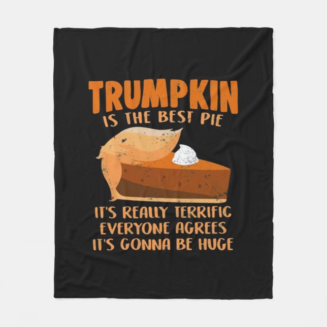 Couverture Polaire Trumpkin Pie Drôle Design - Thanksgiving Party Hol (Devant)