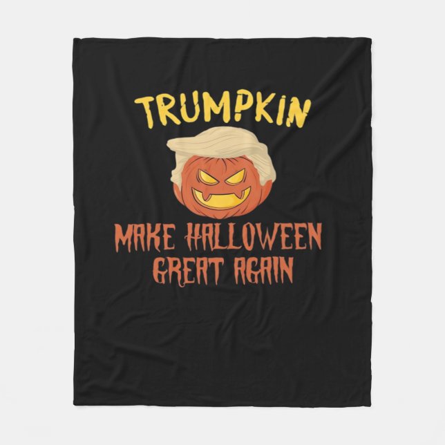 Couverture Polaire Trumpkin Rendre sa grandeur à Halloween - Drôle Co (Devant)