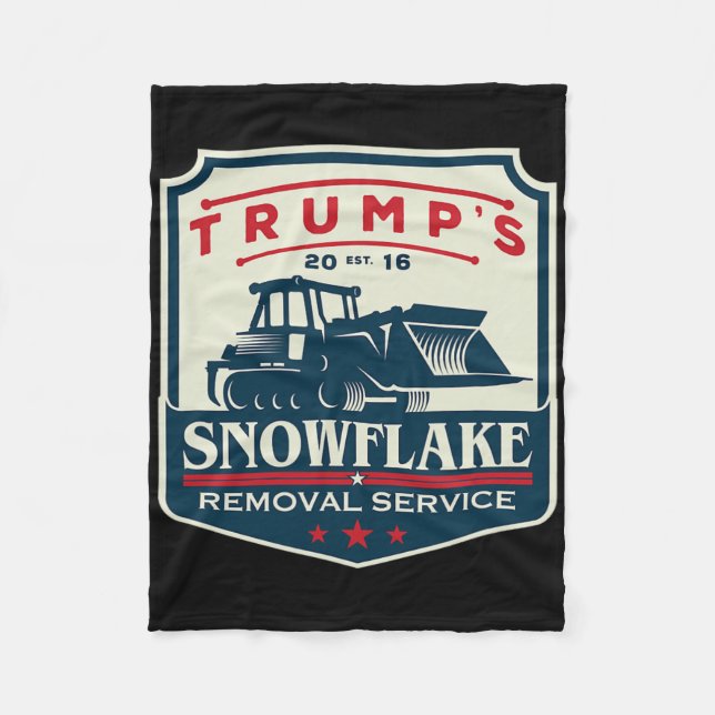 Couverture Polaire Trump's Snowflake Removal Service Funny Donald Tru (Devant)