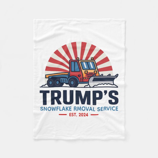 Couverture Polaire Trump's Snowflake Removal Service Funny Donald Tru (Devant)