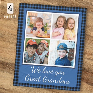 Couverture Polaire Tu es aimée arrière grand-mère 4 Collage de photos