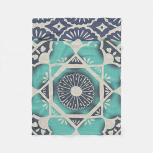 Couverture Polaire Tuile bleue II de batik