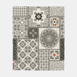 Couverture Polaire Tuile en patchwork sans couture avec Islam, arabe,