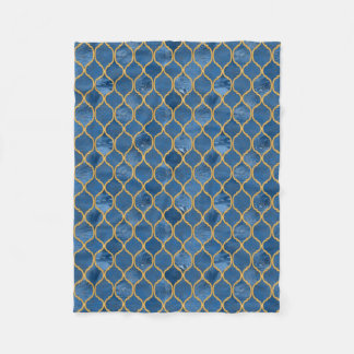 Couverture Polaire Tuile marocaine - denim