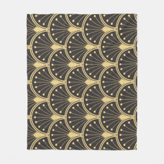 Couverture Polaire Tuiles géométriques modernes à linage doré