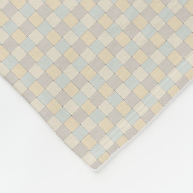 Couverture Polaire Tuiles tissées par ton doux (Coin)