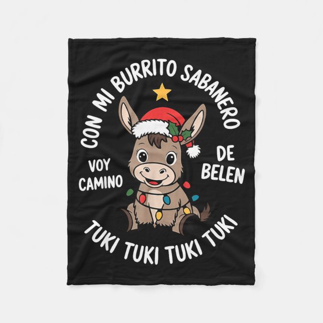 Couverture Polaire Tuki Tuki Santa Hat Spanish Mexican Christmas Swea (Devant)